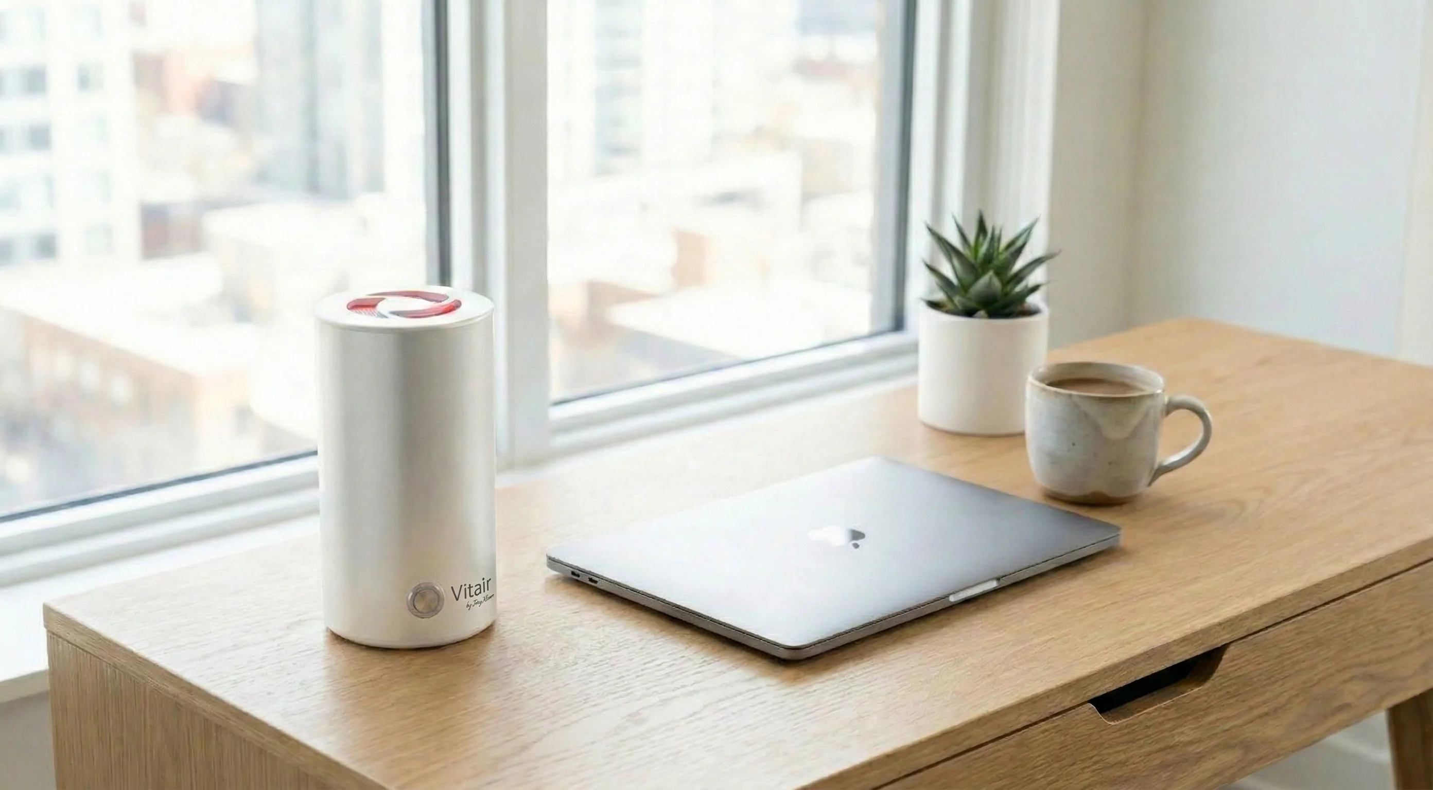 Vitair im Home Office auf dem Schreibtisch